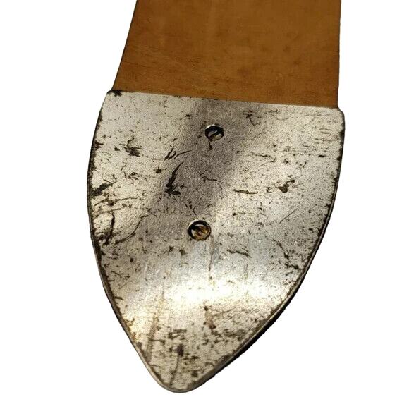 Ariat Black Leather Bling Belt 26/65 Crystal Reptile Print Tooled Buckle Western - Picture 6 of 8